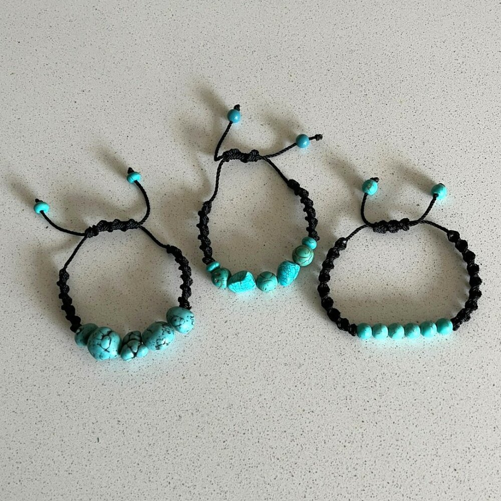 Turquoise Bracelets. set of 3